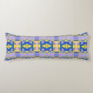 Coussins Longs Chintz bohème 75 bleu rose jaune