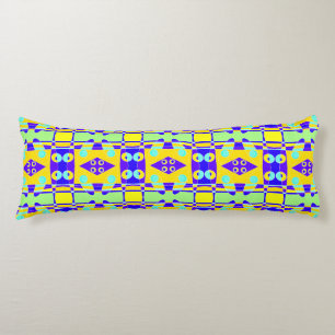 Coussins Longs Chintz bohème 95 Bleu Jaune Vert Violet