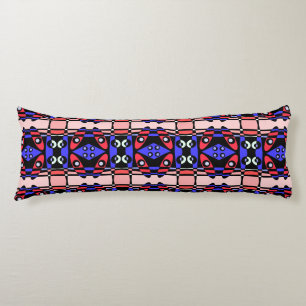 Coussins Longs Chintz de Bohême 90 Bleu Rouge Noir