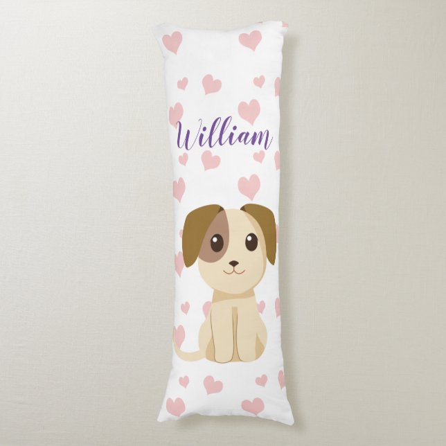 Coussins Longs Chiot doux (Devant (Vertical))