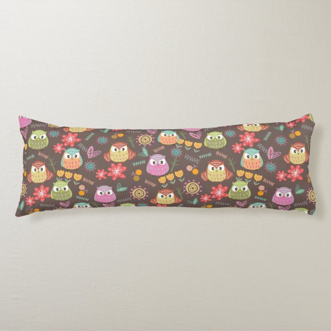 Coussins Longs Chouette Brown (Devant)