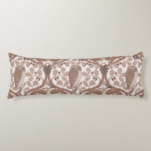 Coussins Longs Chuchotements sylvestres/Hiboux et écureuils dans
