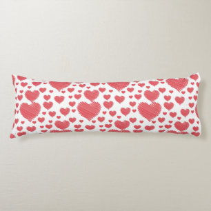 Coussins Longs Coeurs de scintillement