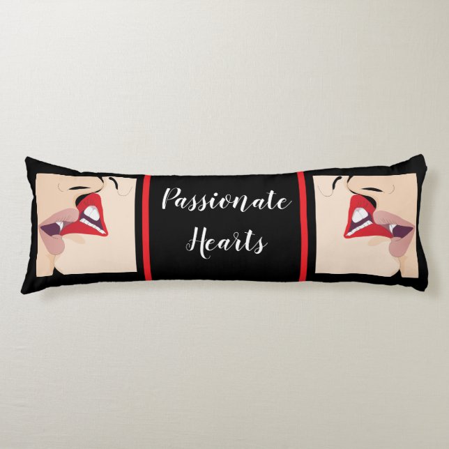 Coussins Longs Coeurs passionnés (Devant)