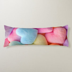 Coussins Longs Coeurs Pastel Plush Lancer Oreiller