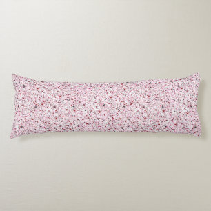 Coussins Longs Coeurs rouges, roses et gris, Peinture à éclats, S