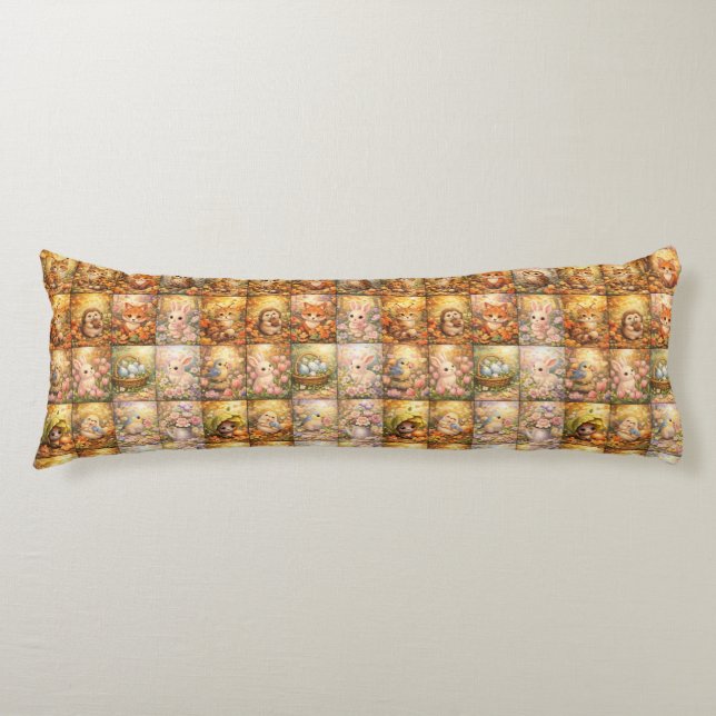Coussins Longs Collage de motif de patchwork moderne (Devant)
