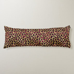 Coussins Longs Conception 2 de la série Leopard de Bourgogne et d