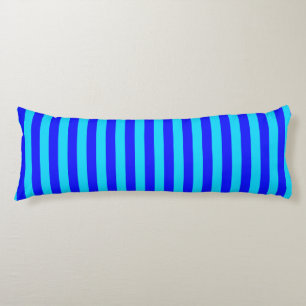 Coussins Longs Conception de rayures bleues cyan