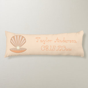 Coussins Longs Coquille d'huître et Perle Personnalisable Unisexe