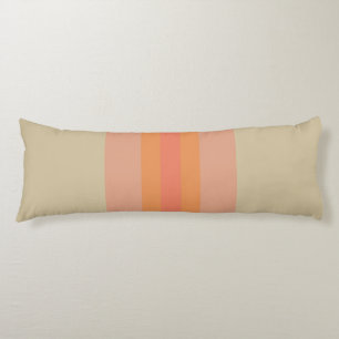 Coussins Longs Corail moderne Beige Motif rayé