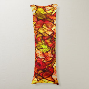 Coussins Longs Cordes croisées cachées sous un tissu d'auvent rou