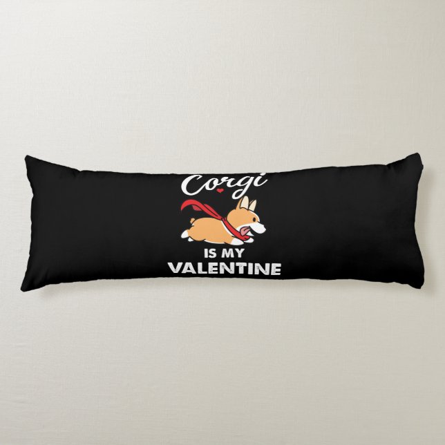 Coussins Longs Corgi Valentine (Devant)