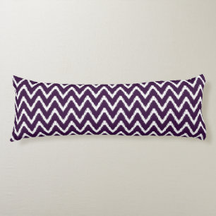 Coussins Longs Cottage sud aubergine Chevrons Body Oreiller