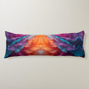 Coussins Longs Couches de papier de soie abstrait lumineux
