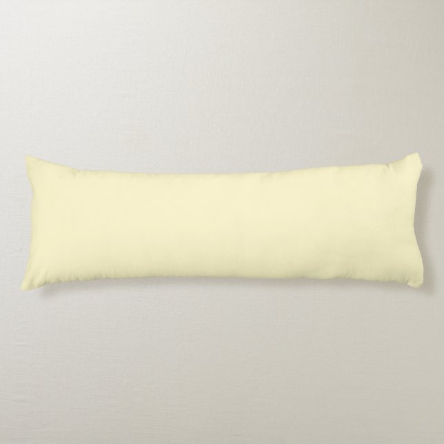 Coussins Longs Couleur uni jaune pastel | Classique | Élégant (Devant)