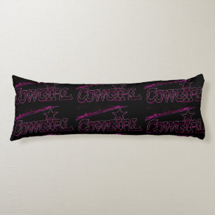 Coussins Longs cowgirl rose néon noir Thunder_Cove