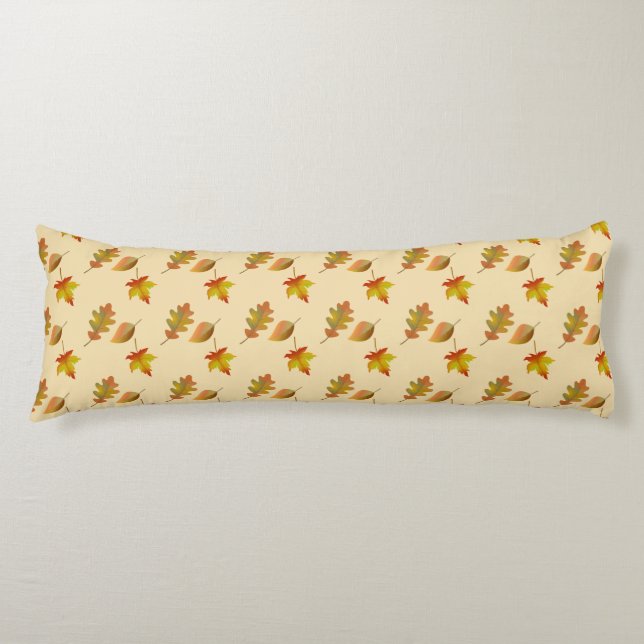 Coussins Longs Cozy autumn maple leaves oak leaves (Devant)