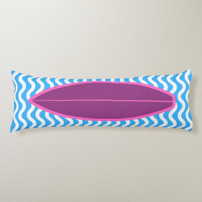 Coussins Longs Craxson Blue Waves Surf Body Oreiller (Devant)
