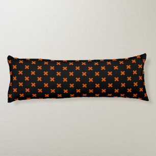 Coussins Longs Croix orange sur le noir