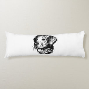Coussins Longs Croquis en tête de canine
