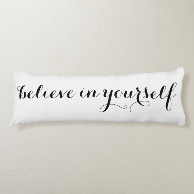 Coussins Longs Croyez en vous-même de motivation personnalisé (Devant)