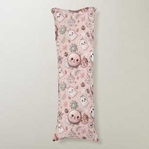 Coussins Longs Cute rose Fantôme & Pastel Halloween sans couture