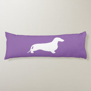 Coussins Longs Dachshund silhouette blanche + vos idées