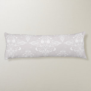 Coussins Longs Damask Céleste Rose Poussiéreuse Motif Bohème