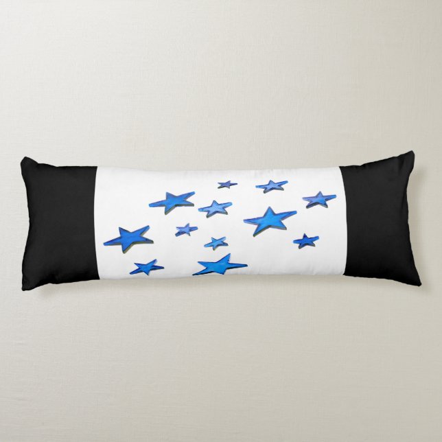 Coussins Longs Décorations de Noël Bleues (Dos)