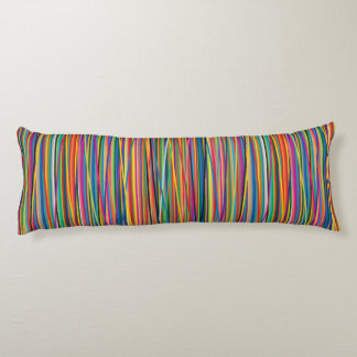 Coussins Longs Design à bandes abstraites colorées
