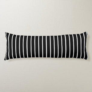Coussins Longs Design en bandes noir et blanc