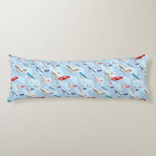 Coussins Longs Dessin motif sans couture pour avions commerciaux