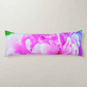 Coussins Longs Détail de fleur de pivoine double rose époustoufla