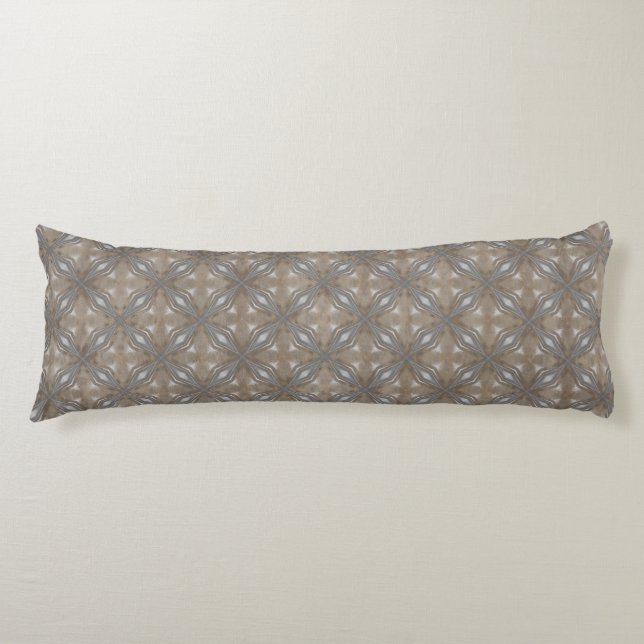 Coussins Longs Diamants noirs et blancs avec vagues (Devant)