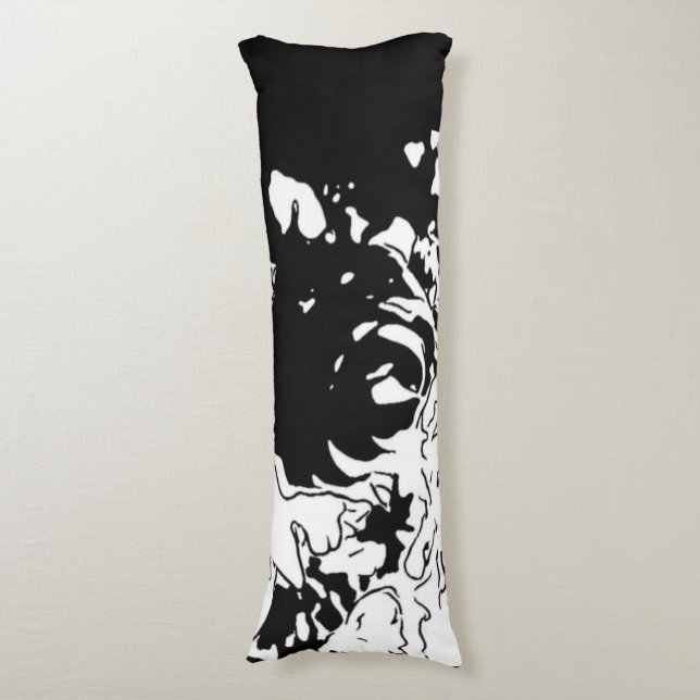 Coussins Longs Doodle de fleurs (devant Vertical)