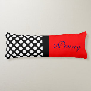 Coussins Longs Dots sans couture motif blanc + votre backgr.