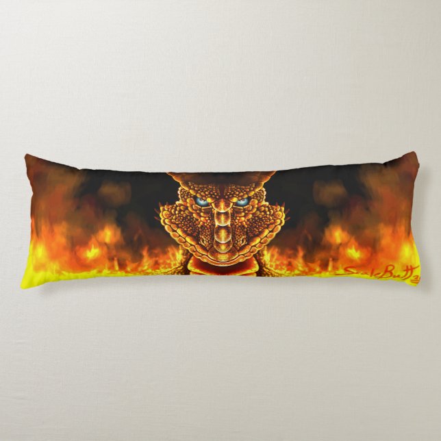 Coussins Longs Dragon de feu (Devant)