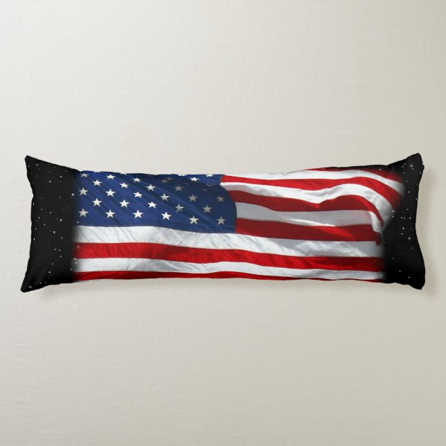 Coussins Longs Drapeau américain patriotique États-Unis (Devant)