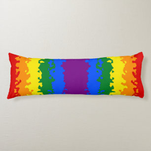 Coussins Longs Drapeau de fierté gay arc-en-ciel mosaïque abstrai