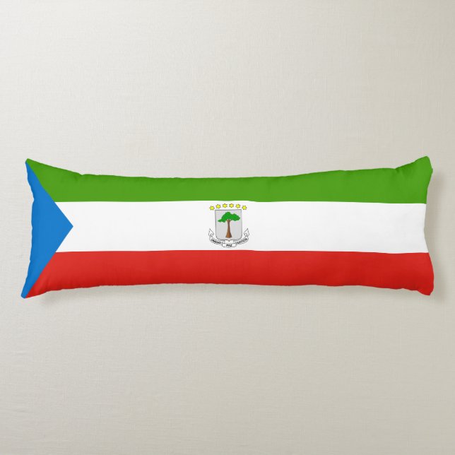 Coussins Longs Drapeau de la Guinée équatoriale (Devant)