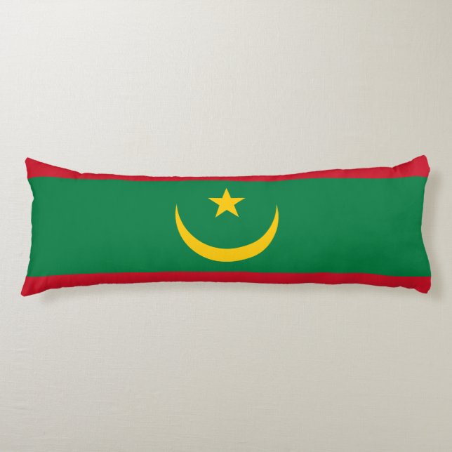 Coussins Longs Drapeau de la Mauritanie (Devant)