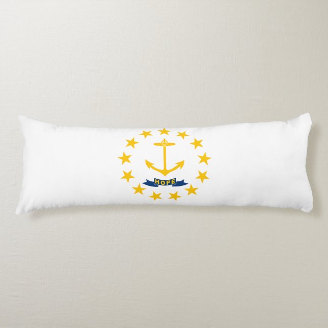 Coussins Longs Drapeau de l'État de Rhode Island (Devant)