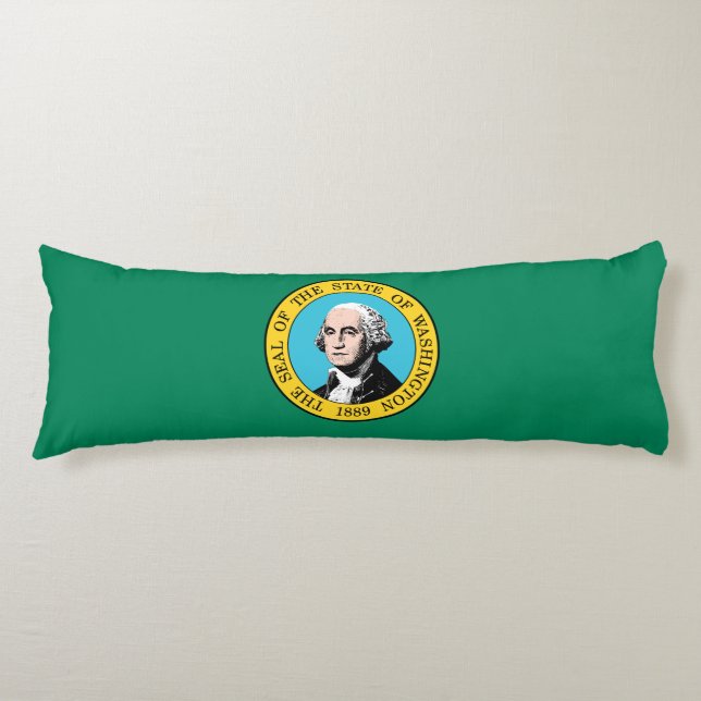 Coussins Longs Drapeau de l'État de Washington (Devant)