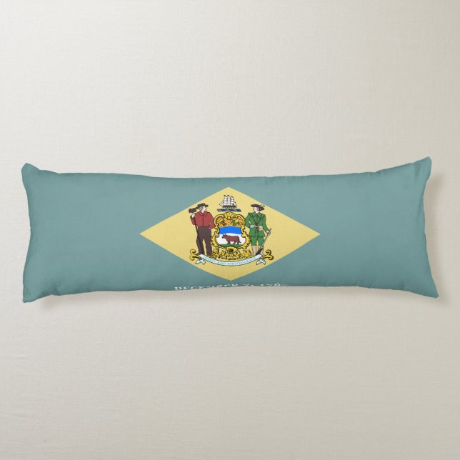 Coussins Longs Drapeau de l'État du Delaware (Dos)