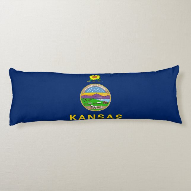Coussins Longs Drapeau de l'État du Kansas (Dos)