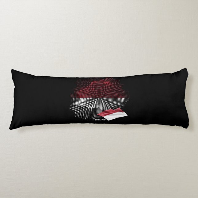 Coussins Longs Drapeau de Monaco (Devant)