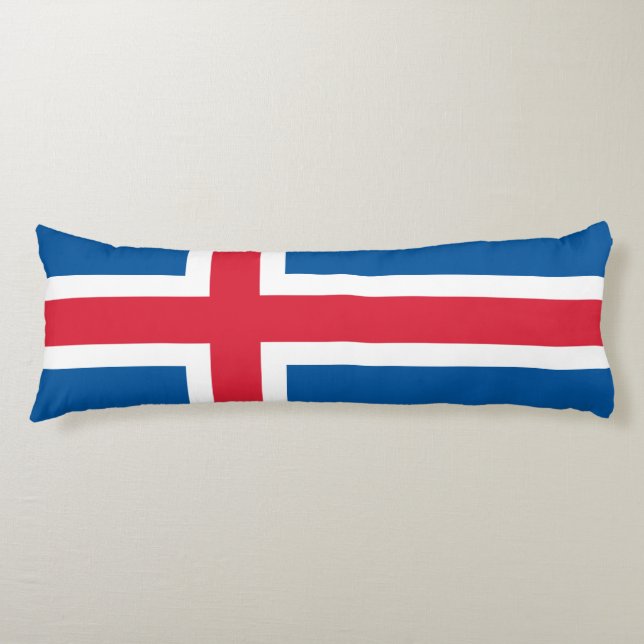 Coussins Longs Drapeau d'Islande (Devant)