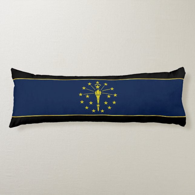 Coussins Longs Drapeau Indiana (Devant)