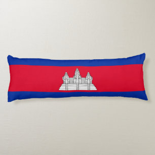 Coussins Longs Drapeau patriotique cambodgien